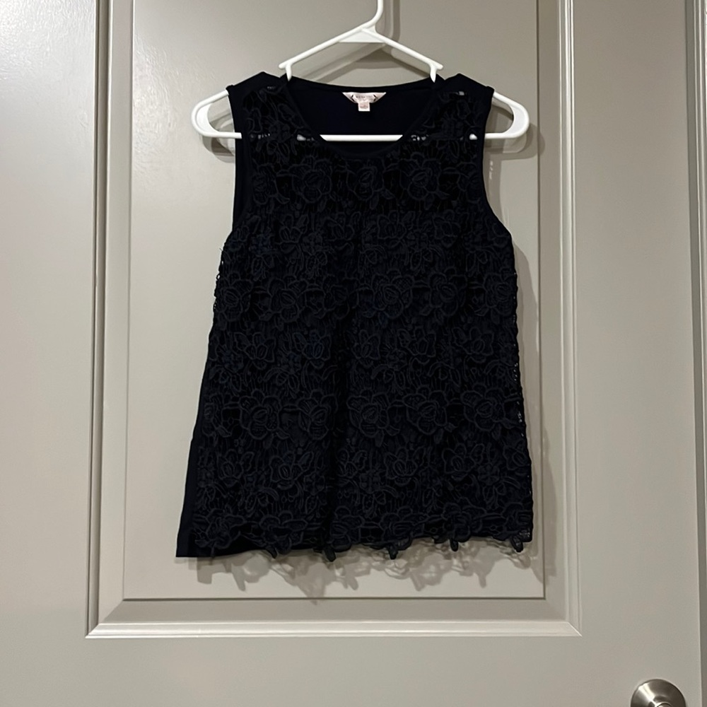 Dark Blue Lace Tank
